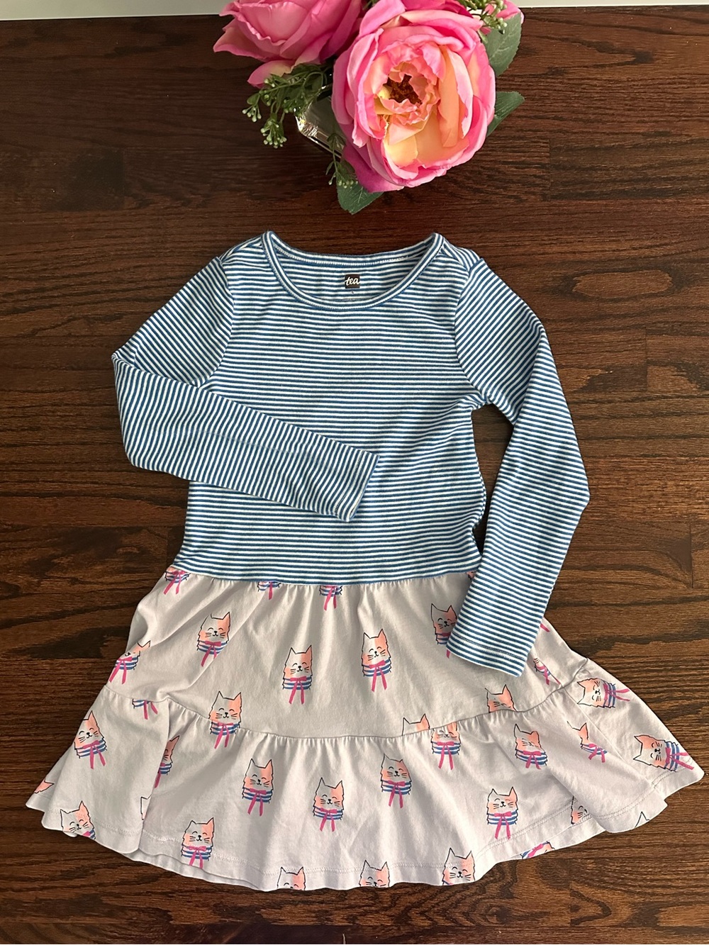 Tea Collection mixed print dress, size 5
